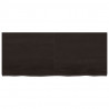 Półka, ciemnobrązowa, 120x50x(2-4) cm, wykończone drewno dębowe