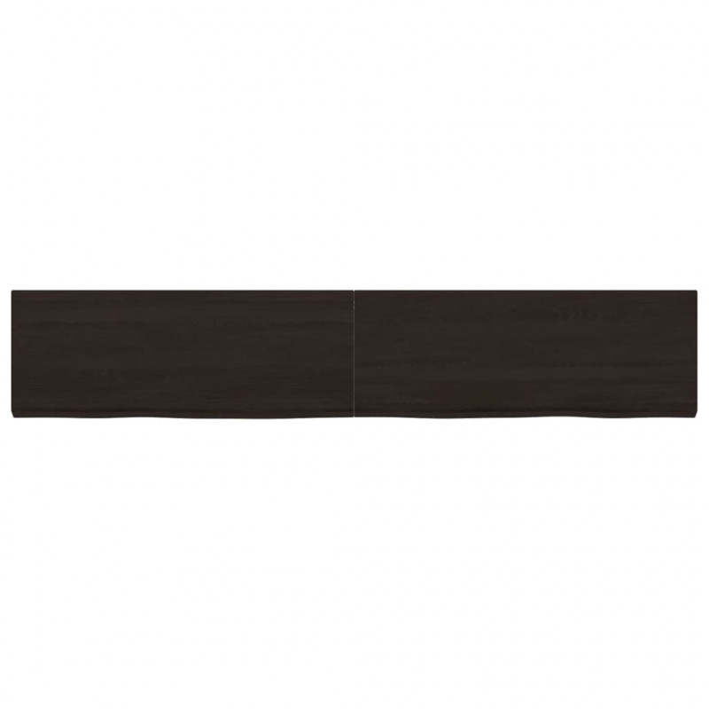 Półka, ciemnobrązowa, 160x30x(2-4) cm, wykończone drewno dębowe