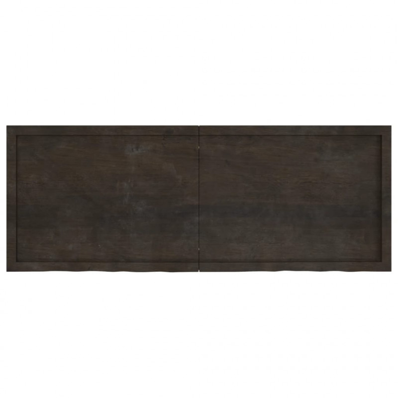 Półka, ciemnobrązowa, 160x60x(2-6) cm, wykończone drewno dębowe
