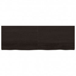 Półka, ciemnobrązowa, 180x60x(2-4) cm, wykończone drewno dębowe
