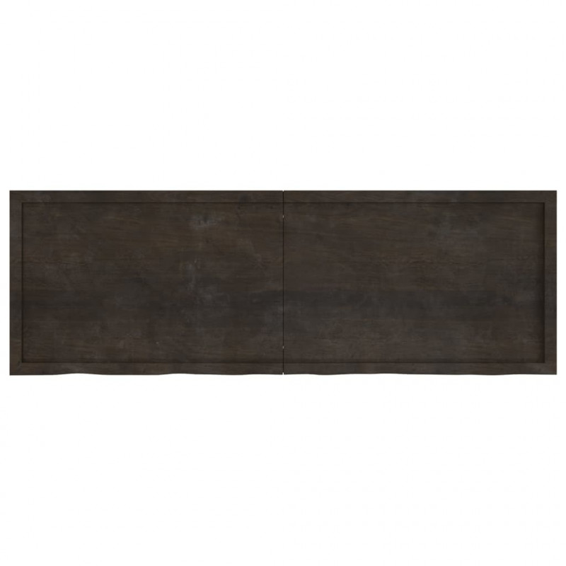 Półka, ciemnobrązowa, 180x60x(2-4) cm, wykończone drewno dębowe