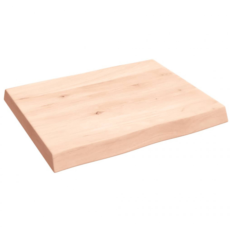 Blat stołu, 60x50x(2-6)cm, surowy, lity dąb naturalną krawędzią