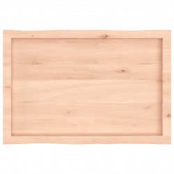 Blat stołu, 80x50x(2-6)cm, surowy, lity dąb naturalną krawędzią