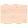 Blat stołu, 80x60x(2-6)cm, surowy, lity dąb naturalną krawędzią