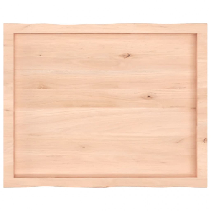 Blat stołu, 80x60x(2-6)cm, surowy, lity dąb naturalną krawędzią