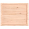 Blat stołu, 80x60x(2-6)cm, surowy, lity dąb naturalną krawędzią