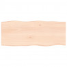 Blat stołu, 100x40x(2-4)cm surowy, lity dąb naturalną krawędzią