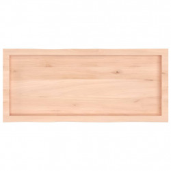 Blat stołu, 100x40x(2-4)cm surowy, lity dąb naturalną krawędzią