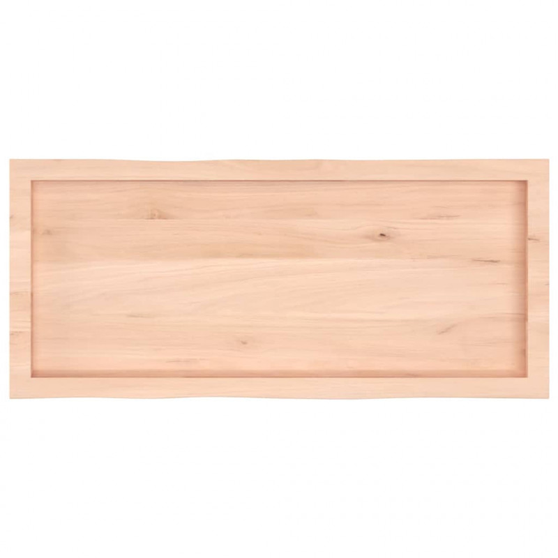 Blat stołu, 100x40x(2-4)cm surowy, lity dąb naturalną krawędzią
