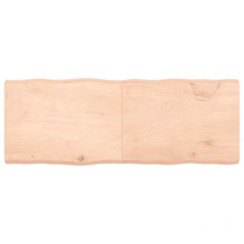 Blat stołu, 160x60x(2-6)cm surowy, lity dąb naturalną krawędzią