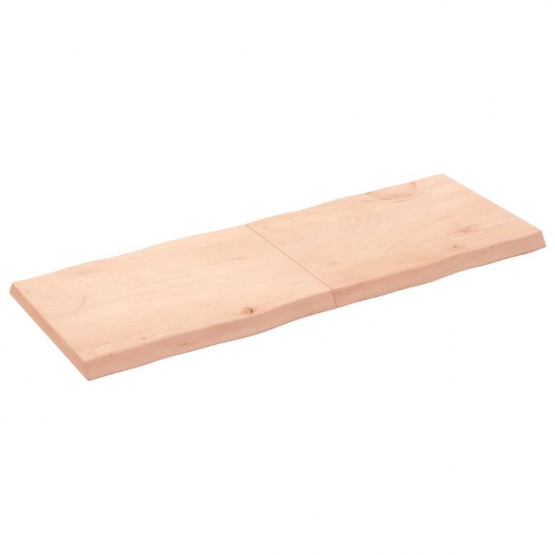 Blat stołu, 160x60x(2-6)cm surowy, lity dąb naturalną krawędzią