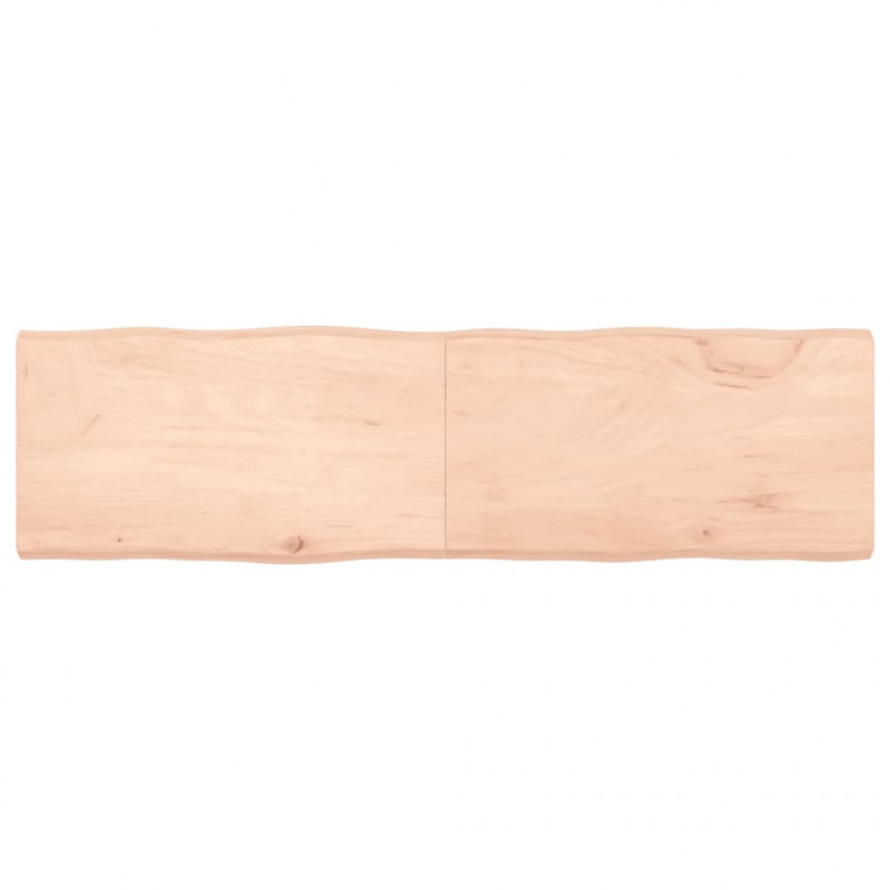 Blat stołu, 180x50x(2-6)cm, surowy lity dąb naturalną krawędzią