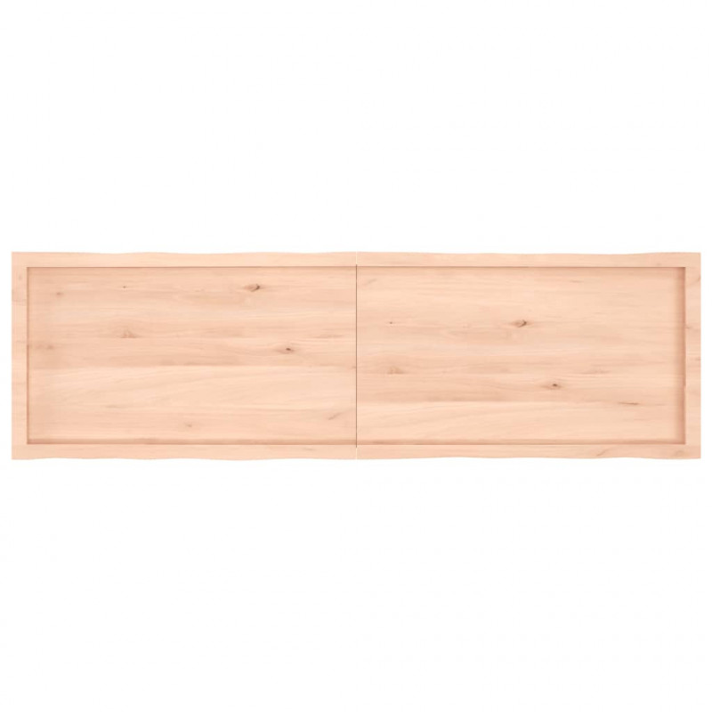 Blat stołu, 180x50x(2-6)cm, surowy lity dąb naturalną krawędzią