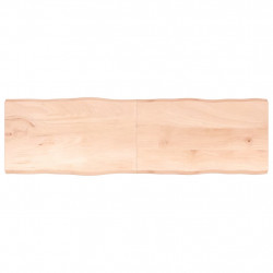 Blat stołu, 200x60x(2-4)cm surowy, lity dąb naturalną krawędzią