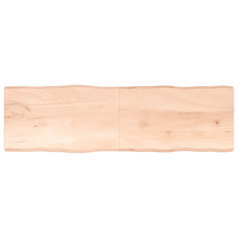 Blat stołu, 200x60x(2-4)cm surowy, lity dąb naturalną krawędzią