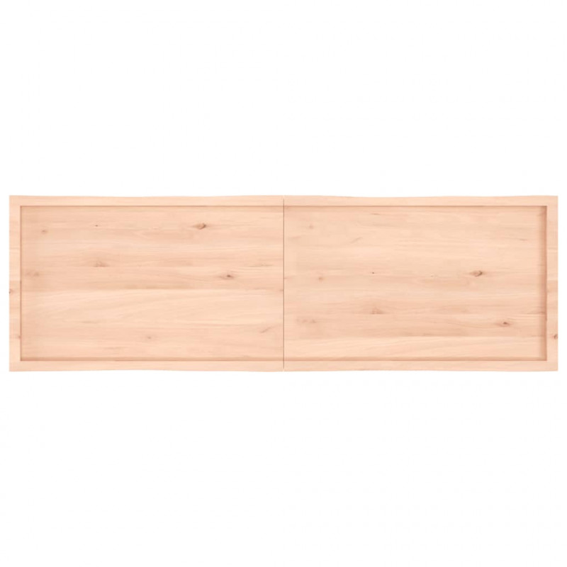 Blat stołu, 200x60x(2-4)cm surowy, lity dąb naturalną krawędzią