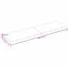 Blat stołu, 200x60x(2-4)cm surowy, lity dąb naturalną krawędzią