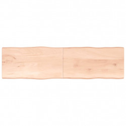Blat stołu, 220x60x(2-4)cm surowy, lity dąb naturalną krawędzią