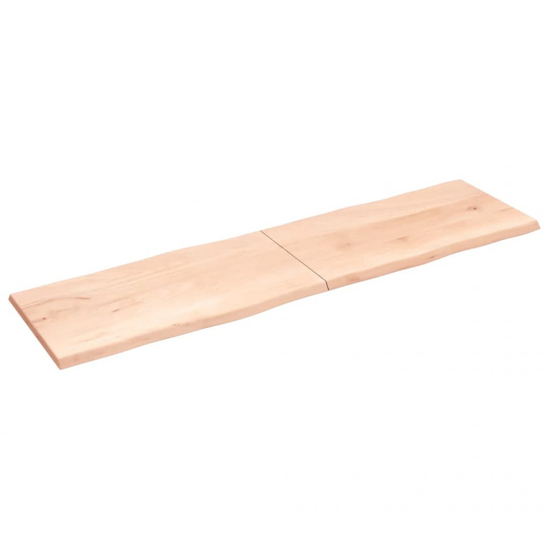 Blat stołu, 220x60x(2-4)cm surowy, lity dąb naturalną krawędzią