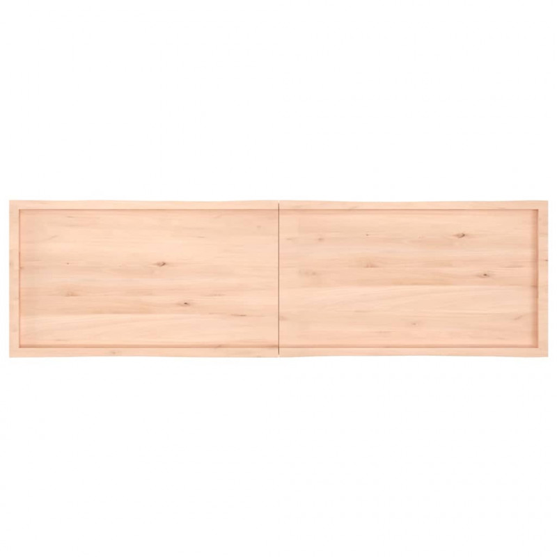 Blat stołu, 220x60x(2-4)cm surowy, lity dąb naturalną krawędzią