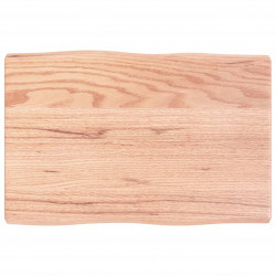 Blat, jasnobrązowy 60x40x(2-4)cm drewno z naturalną krawędzią