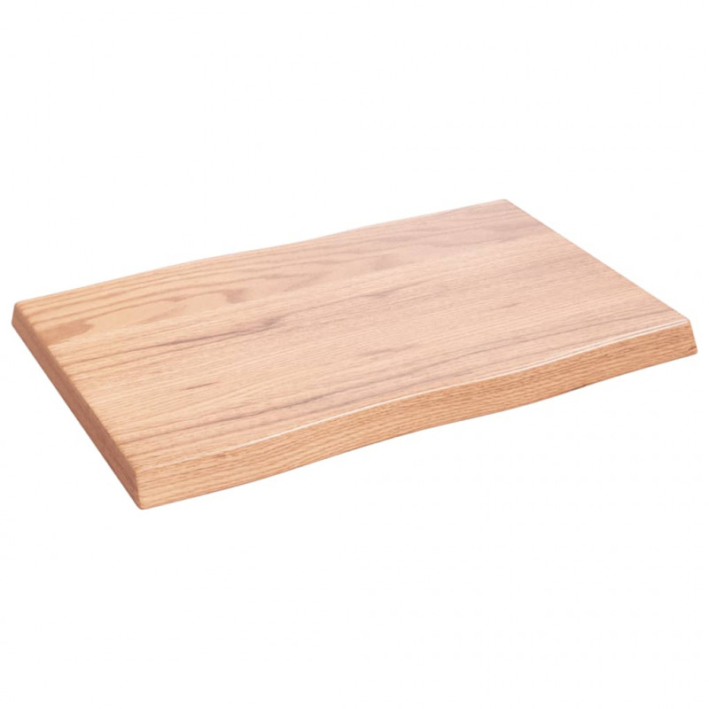 Blat, jasnobrązowy 60x40x(2-4)cm drewno z naturalną krawędzią