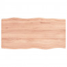 Blat jasnobrązowy 80x40x(2-4) cm, drewno z naturalną krawędzią