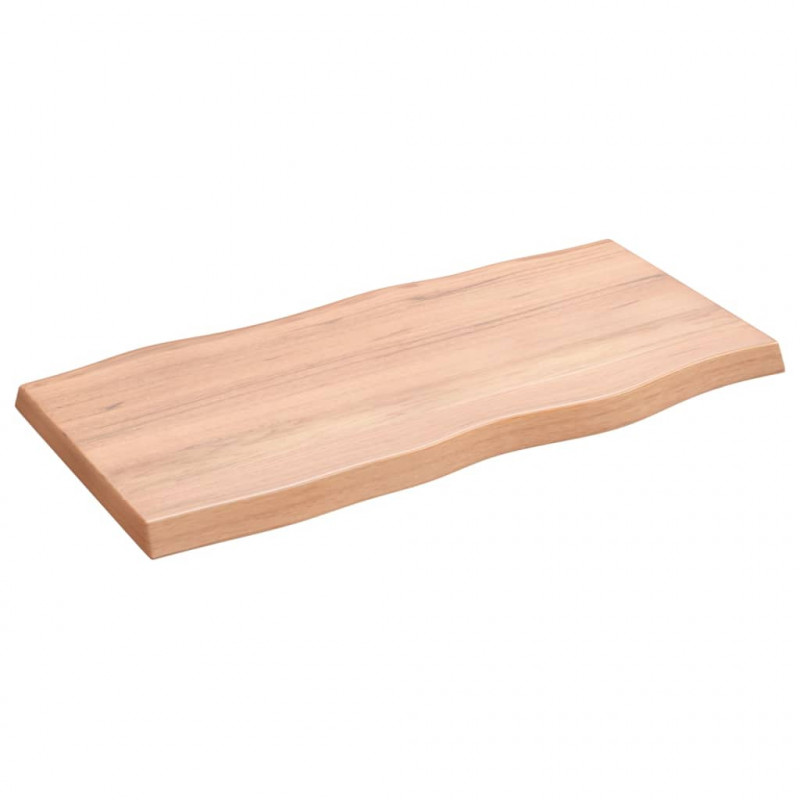 Blat jasnobrązowy 80x40x(2-4) cm, drewno z naturalną krawędzią