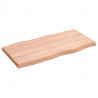 Blat jasnobrązowy 80x40x(2-4) cm, drewno z naturalną krawędzią