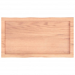 Blat jasnobrązowy 80x40x(2-4) cm, drewno z naturalną krawędzią