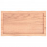 Blat jasnobrązowy 80x40x(2-4) cm, drewno z naturalną krawędzią