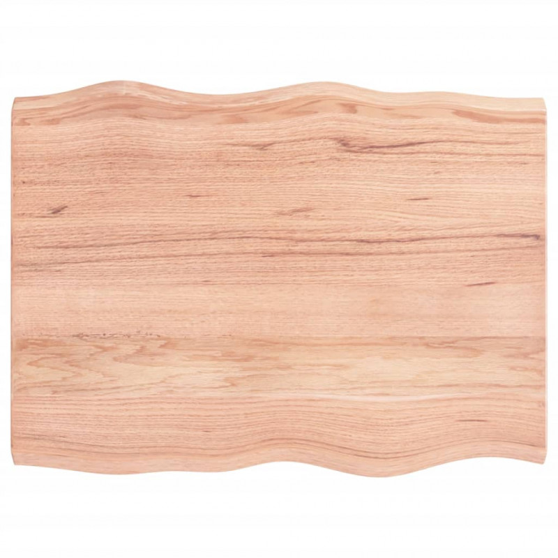 Blat, jasnobrązowy 80x60x(2-4) cm drewno z naturalną krawędzią