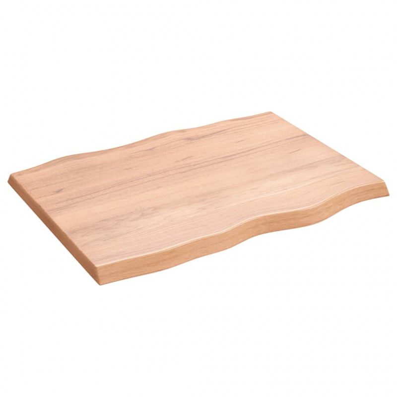 Blat, jasnobrązowy 80x60x(2-4) cm drewno z naturalną krawędzią