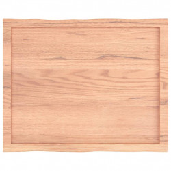 Blat, jasnobrązowy 80x60x(2-4) cm drewno z naturalną krawędzią