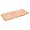 Blat jasnobrązowy 100x50x(2-4) cm drewno z naturalną krawędzią