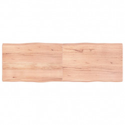 Blat, jasnobrązowy 180x60x(2-6) cm drewno z naturalną krawędzią