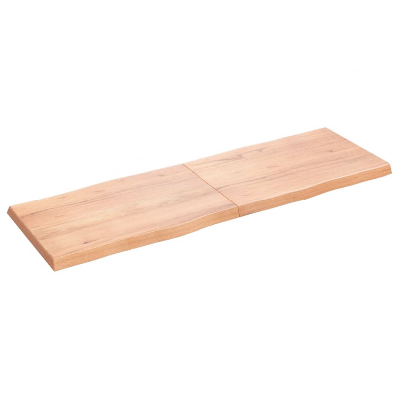 Blat, jasnobrązowy 180x60x(2-6) cm drewno z naturalną krawędzią