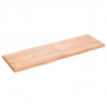 Blat, jasnobrązowy 180x60x(2-6) cm drewno z naturalną krawędzią