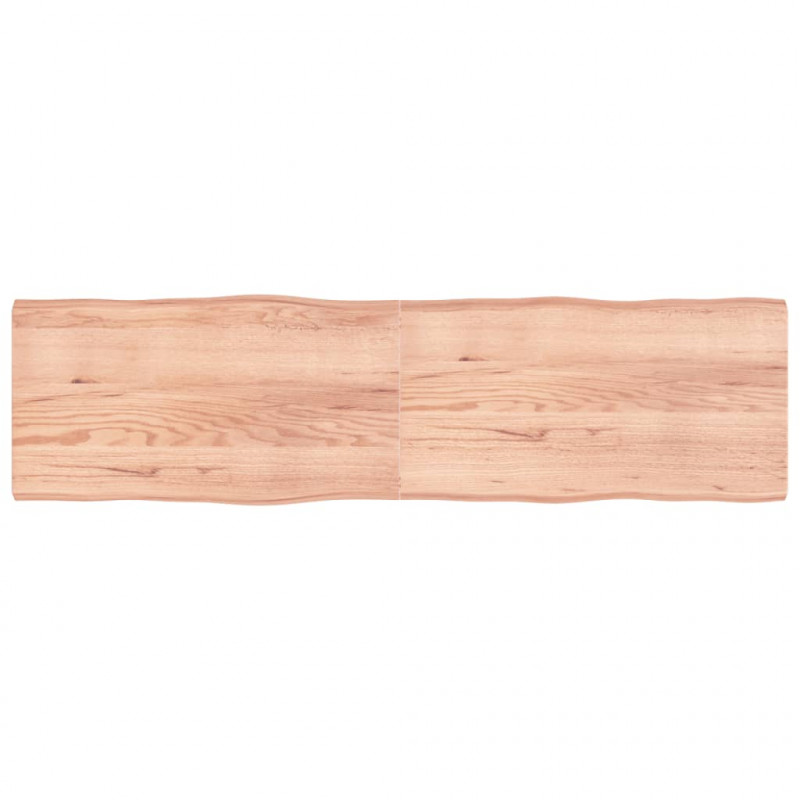 Blat, jasnobrązowy 220x60x(2-6) cm drewno z naturalną krawędzią