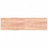 Blat, jasnobrązowy 220x60x(2-6) cm drewno z naturalną krawędzią