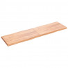 Blat, jasnobrązowy 220x60x(2-6) cm drewno z naturalną krawędzią