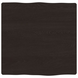 Blat ciemnobrązowy 40x40x(2-4) cm, drewno z naturalną krawędzią