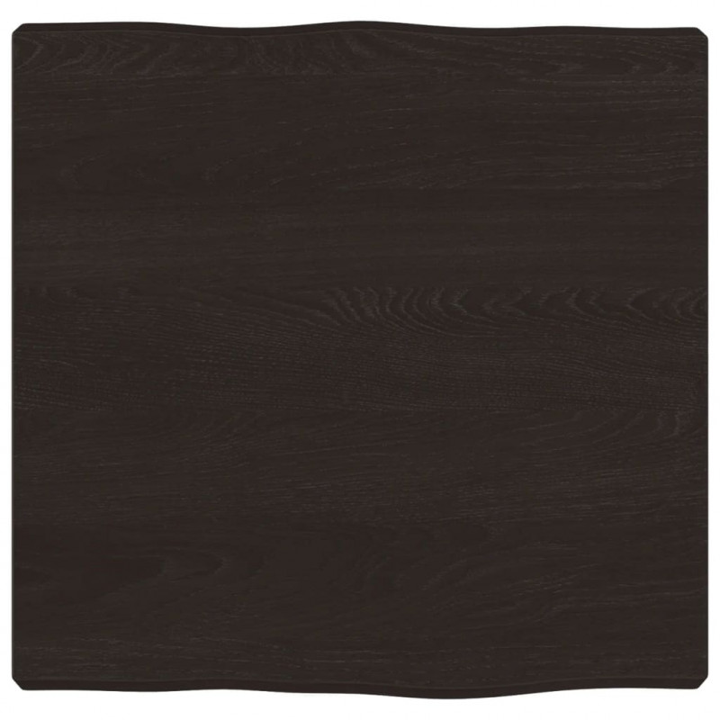 Blat ciemnobrązowy 40x40x(2-4) cm, drewno z naturalną krawędzią