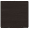 Blat ciemnobrązowy 40x40x(2-4) cm, drewno z naturalną krawędzią