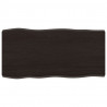 Blat, ciemnobrązowy 80x40x(2-6) cm drewno z naturalną krawędzią