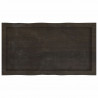 Blat, ciemnobrązowy 80x40x(2-6) cm drewno z naturalną krawędzią