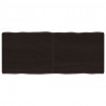Blat ciemnobrązowy 120x50x(2-6) cm drewno z naturalną krawędzią