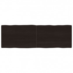Blat, ciemnobrązowy 180x60x(2-4)cm drewno z naturalną krawędzią