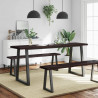 Blat, ciemnobrązowy 180x60x(2-4)cm drewno z naturalną krawędzią