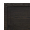 Blat, ciemnobrązowy 180x60x(2-4)cm drewno z naturalną krawędzią